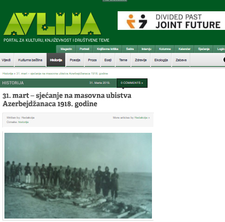 31. MART DAN SJEĆANJA GENOCIDA NAD AZERBEJDŽANOM I AZERBEJDŽANCIMA 